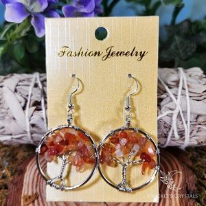Carnelian Tree of Life Earrings #11